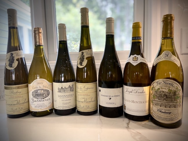 Take time to do a tasting of white wines that can age