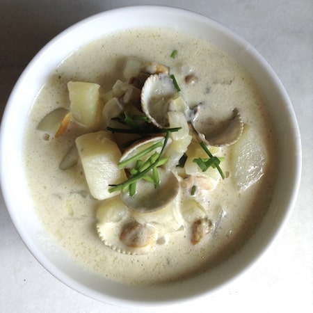 A seafood chowder is best paired with a white wine