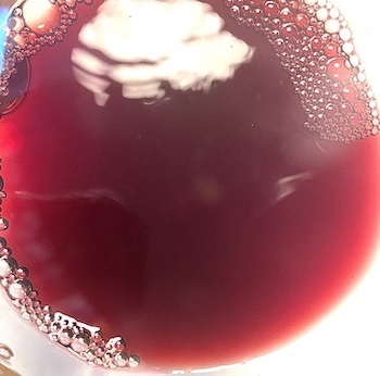 Beaujolais is a red French wine with a ruby color