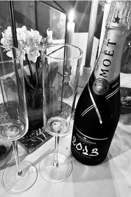 Vintage Champagne like this bottle from Moet means only grapes from a particular year are used in the blend