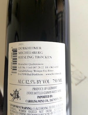 If you see Trocken written on a German wine label you have a dry white wine