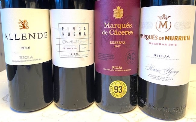 Rioja are famous red wines from Spain that have up front fruit flavors with subtle complexity