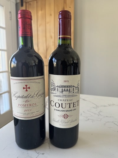 Pomerol and Saint-Emilion are growing regions on the Right Bank in Bordeaux where they make red wines like this Chateau Coutet