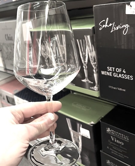 Wine glasses can cost a lot or a little, it depends on the quality of the glass and which stores you go to