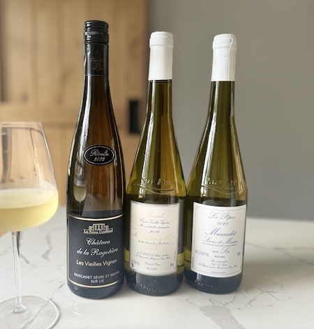 Muscadet bottles often say Sur Lie on them which means they were aged on the spent yeast cells or lees
